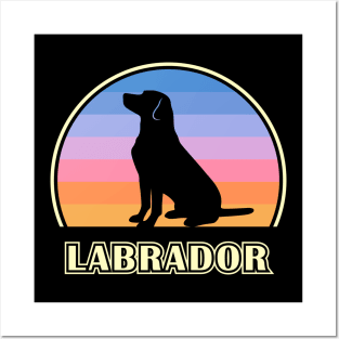 Labrador Retriever Vintage Sunset Dog Posters and Art